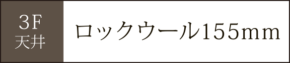 3F天井ロックウール155mm